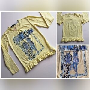 MaxMara Sportmax Girl 3T-4T Long Sleeve Lemon Yellow Top